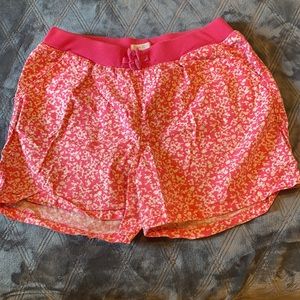 Pink floral shorts